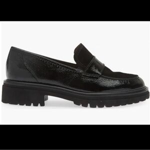 Paul Green Shoes Urban Lug Sole Comfy, Leather Loafer Color: Black, Size: 8.5